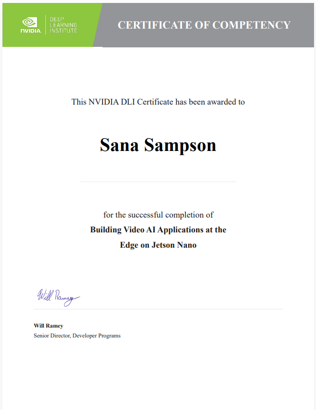 Sample Certificate